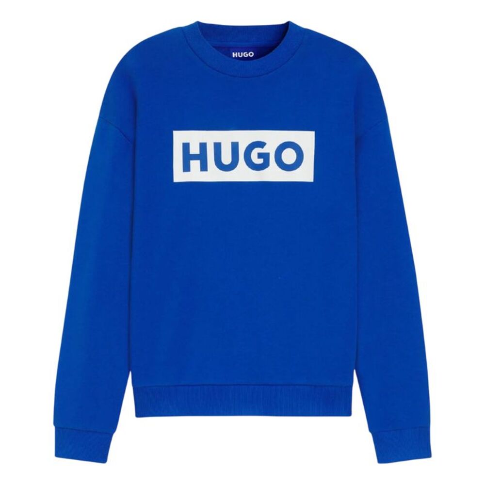Hugo Mens Niero Logo Crew Neck Sweatshirt / Blue